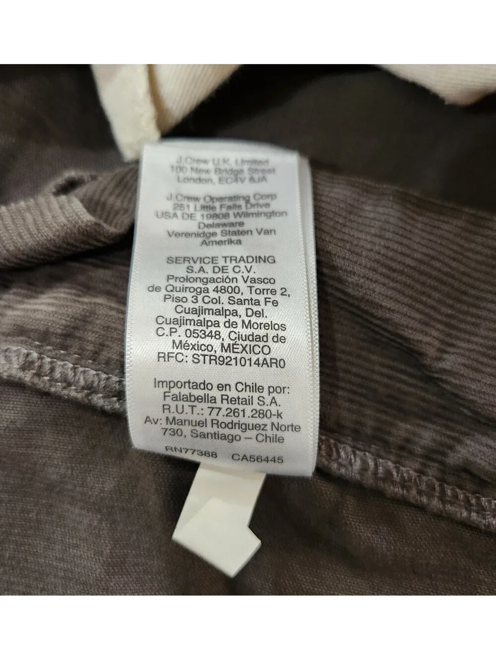 J Crew 484 Slim Fit Corduroy Pants Mens Grey Ribbed Trousers Size 36x32